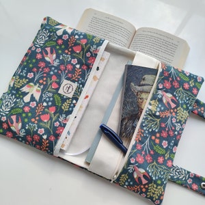 Book Sleeve, Book Bag, Book Purse, Book Protector, Bookish Gifts, Book and Kindle Accessory, Book Cover, Book Pouch image 1
