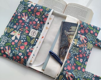 Book Sleeve, Book Bag, Book Purse, Book Protector, Bookish Gifts, Book and Kindle Accessory, Book Cover, Book Pouch