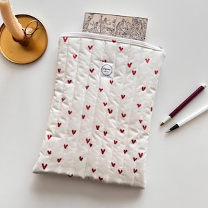 Sweet Little Heart Book Sleeve - Unique and Stylish - Padded Book Sleeve