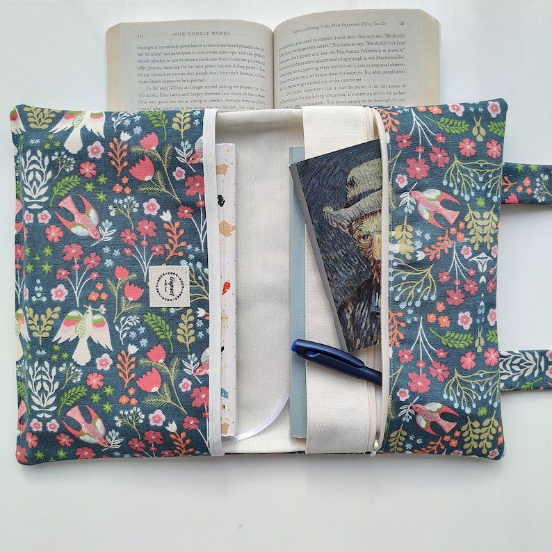 Book Sleeve, Book Bag, Book Purse, Book Protector, Bookish Gifts, Book and Kindle Accessory, Book Cover, Book Pouch image 2