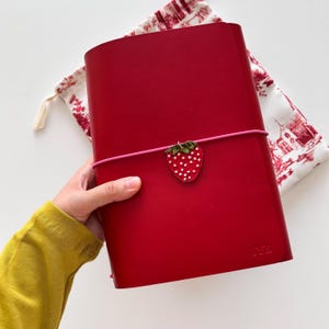 A5-Notizbuchhülle aus Leder (dreifach faltbar): Nachfüllbares Notizbuch mit Gummibändern, personalisierbares Reisetagebuch
