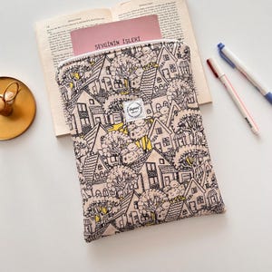 Handmade Book Sleeve, Padded Book Sleeve, Back to School or Christmas Gift image 6