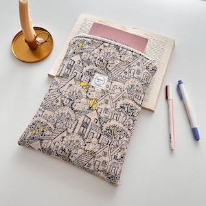 Handmade Book Sleeve, Padded Book Sleeve, Back to School or Christmas Gift
