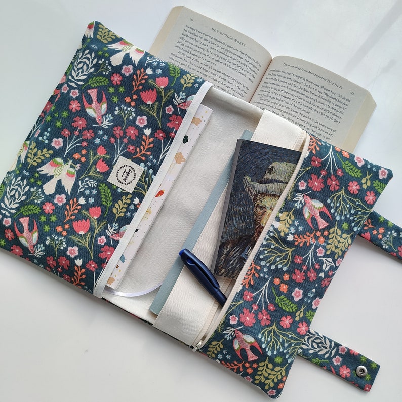 Book Sleeve, Book Bag, Book Purse, Book Protector, Bookish Gifts, Book and Kindle Accessory, Book Cover, Book Pouch image 8
