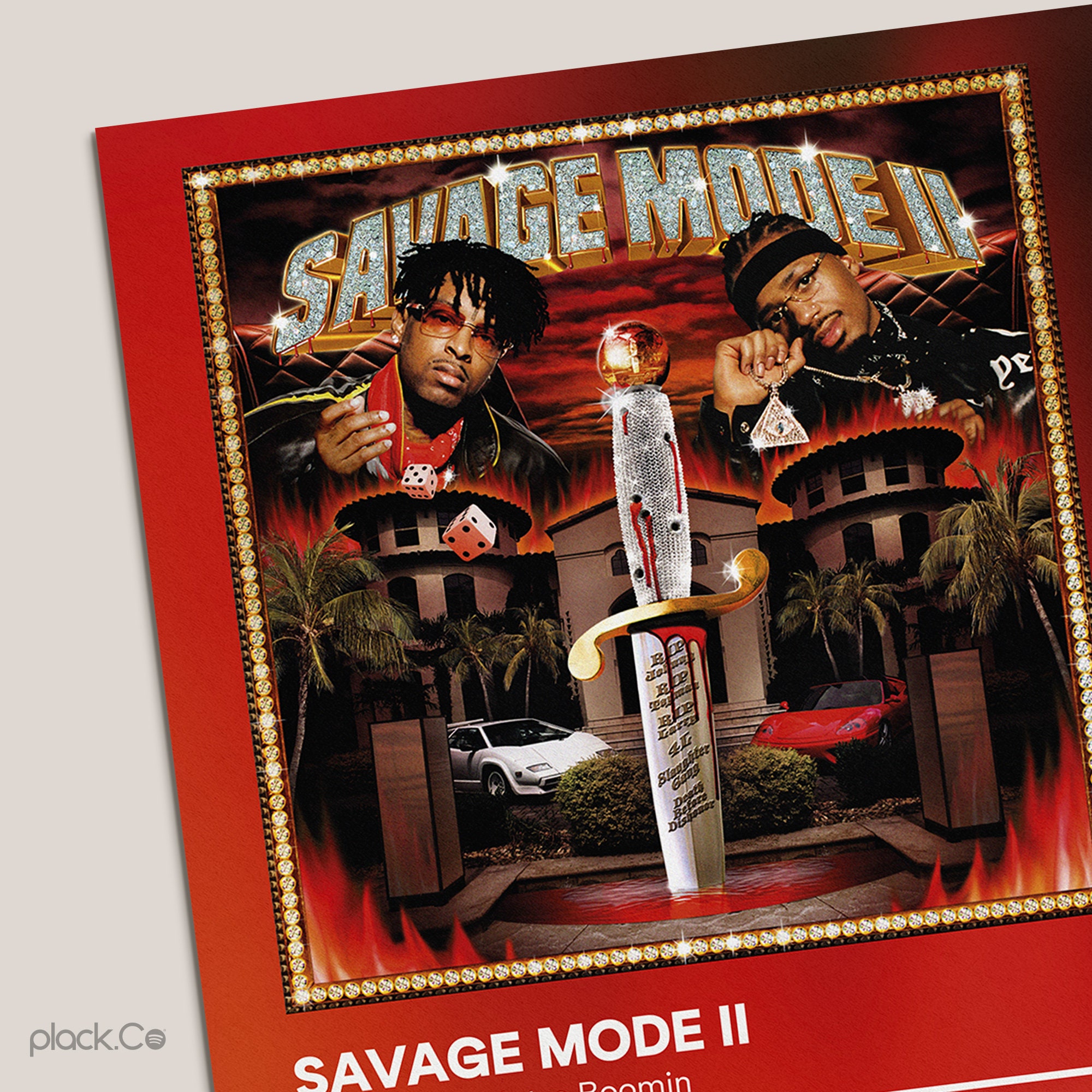 21 Savage & Metro Boomin Savage Mode 2 Custom Album Poster Hip Hop Wall Art  Custom Album Cover 21 Savage Poster Custom Album 