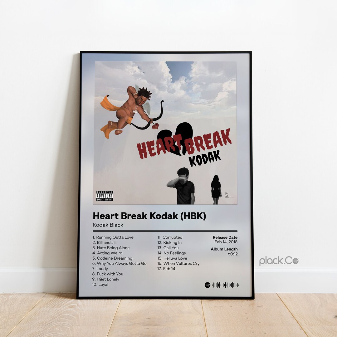 Kodak Black Kodak Heart Break Impression d'album personnalisée Poster d