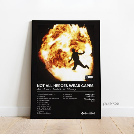 Metro Boomin & 21 Savage Not All Heroes Wear Capes Custom Album Print Hip  Hop Wall Art Custom Album Cover 21 Savage Poster 