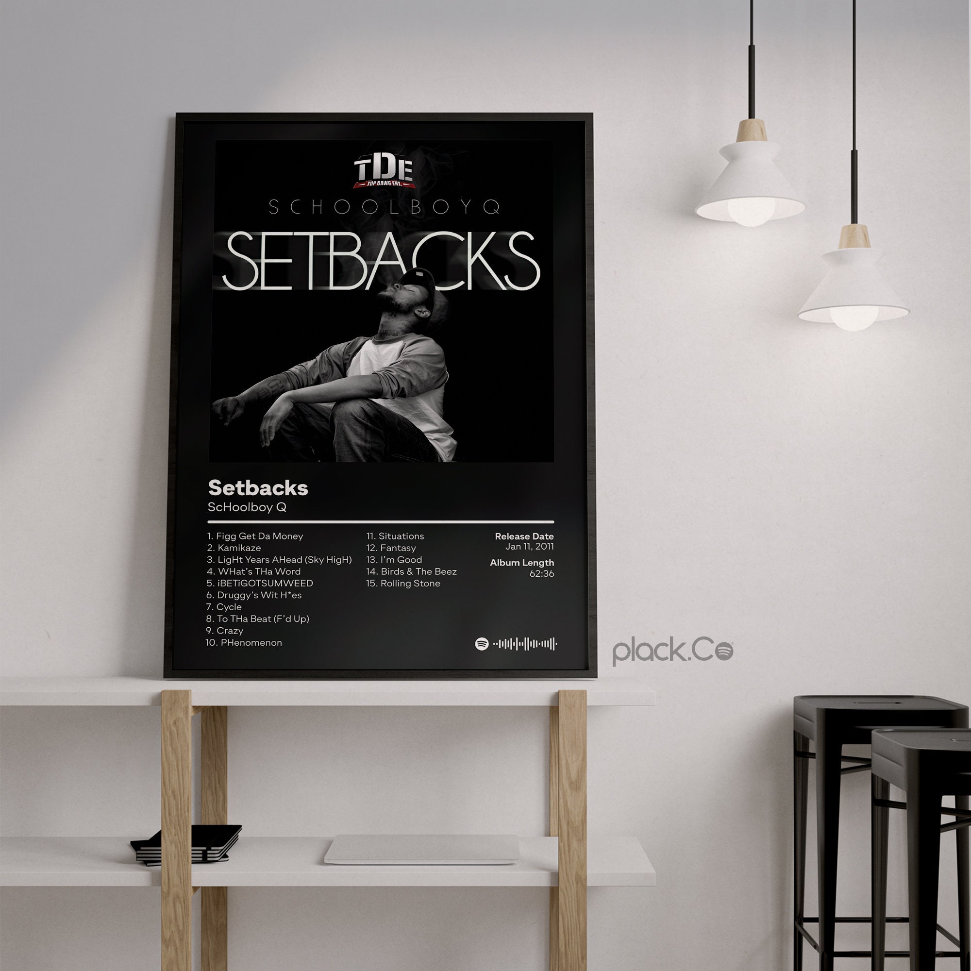 Schoolboy Q Setbacks Custom Album Print Schoolboy Q Poster Custom Album ...