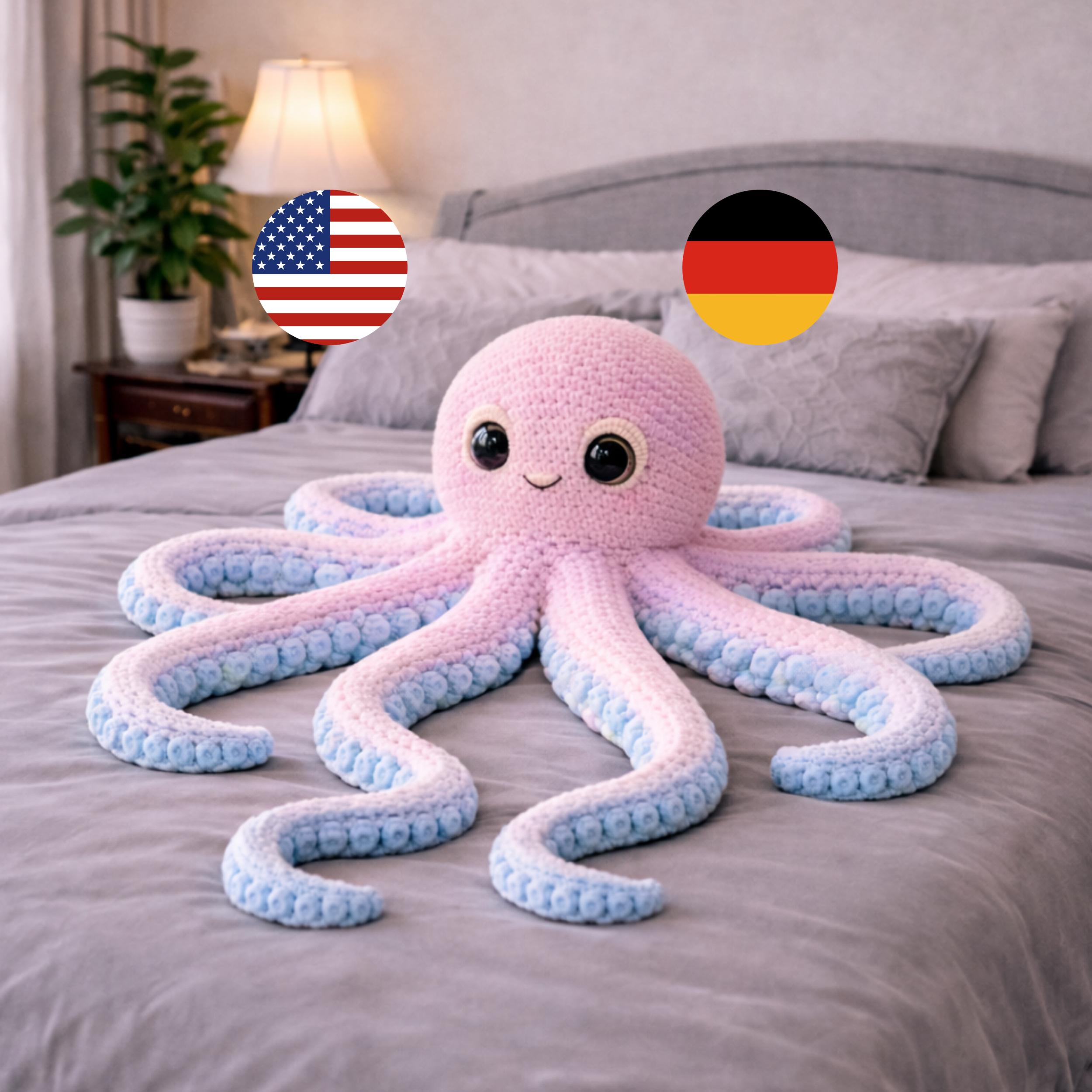 30 Giant Octopus Crochet Patterns for Plush Ocean Decor and Amigurumi Play 12 Giant Octopus Crochet Pattern PDF | Bubble Octopus Cuddle Crochet Pattern