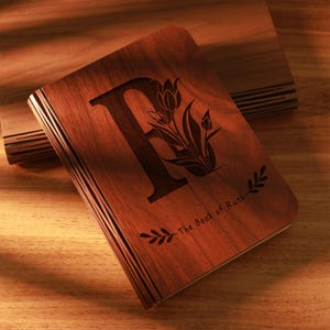 Livre lumineux décoratif magnétique pliant personnalisé, Couverture en bois gravée, Motifs d'anniversaire personnalisés, Cadeaux créatifs uniques, Cadeaux de Noël