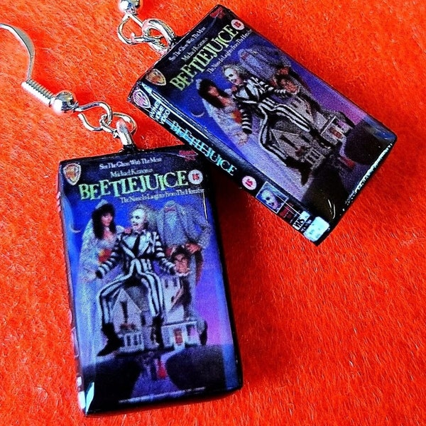 Beetlejuice VHS Gift Earrings For Girlfriend