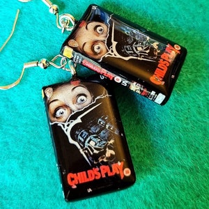More Horror Movie VHS Earrings Gift For Halloween Costume Goth Friends Movie Lovers