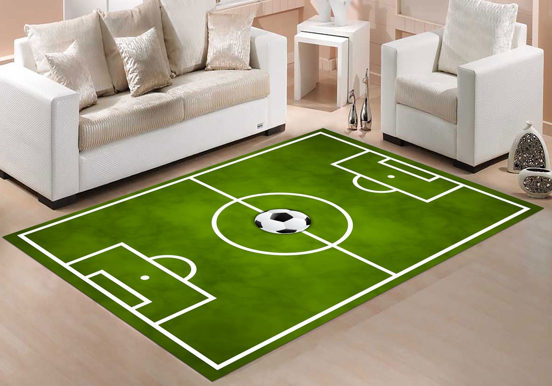 Soccer Field Rug,green Soccer Field,football Field Gridiron, Sport Rug ...
