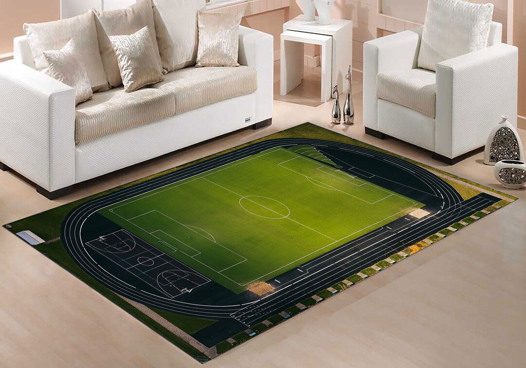 Soccer Field Ruggreen Soccer Fieldsport Rugsoccer Ruggreen Etsy