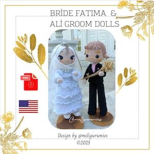 Wedding Couple Crochet Pattern,Weddings,Bride and Groom Dolls,PDF Pattern Groom and Bride Wedding Doll,PDF in Eng,Tutorial,Back to School