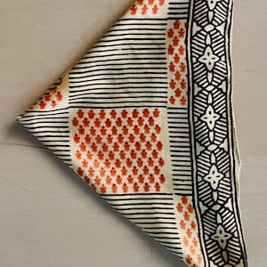 Handmade Silk Bandana scarf,Hand Block print Neckerchief,Necktie,Neckband,set of Handmade bandana gift,valentine gift item
