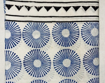 Indian Block Print Cotton Scarf - Handcrafted Eco-Friendly Square Scarf | Artisan Gifts, Eco-Friendly Scarf, Handmade Scarf