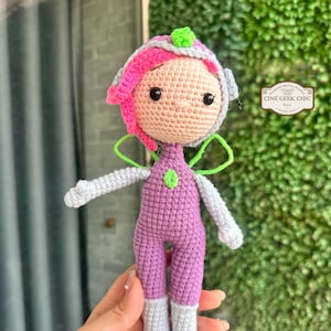 Tecna-Winx-Club-inspired Crochet | Fairy Doll Chibi | Winx-Plush Amigurumi | Magical Girl Plush – Winx-Inspired Dolls| Winx-figurine |