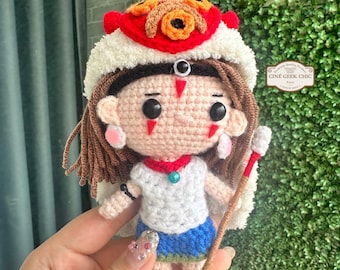 Princess-Mononoke Crochet | Princess Doll chibi | Princess Plush| Princess Amigurumi – Princess Mononoke-inspired Plush
