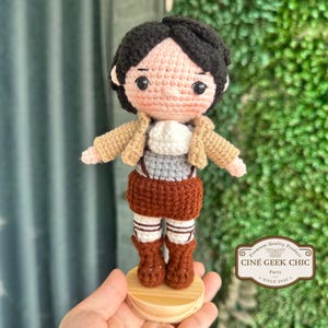 Chibi Levi-Ackerman-AOT- Doll | Attack-on-Titan Fanmade Plush | Handmade Anime Amigurumi | Captain-Levi-figurine| Levi-ackerman-doll plushie