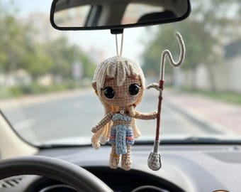 Handmade Kida Princess Crochet Car Hanging, Mystic Spirit Charm