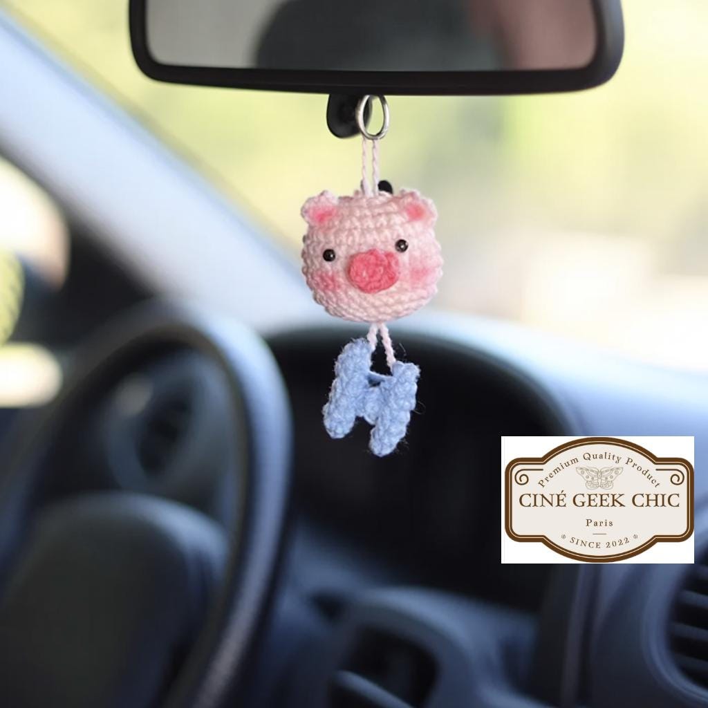 Ornements de Voiture,Mignon Cochon Pendentif Miroir de Voiture
