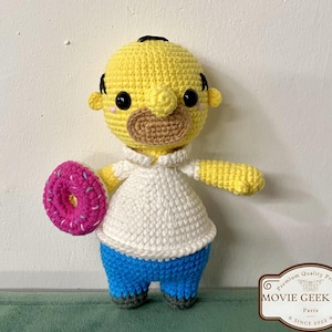 Pluche Homer-geïnspireerd | HomerSimpson-amigurumi | Geïnspireerd door Homer Crochet| Handgemaakte HomerSimpson | HomerSimpson-beeldje