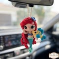 Handmade Flounder Friend Ariel Princess Crochet Car Hanging, Ocean Duo Charm product logo
