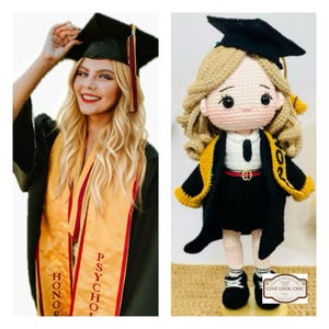 Custom Graduation Gift Handmade | Custom Personalized Graduation Crochet Figures – Handmade Graduate Dolls| Gift for Graduation