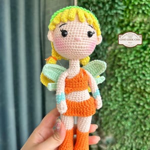 Stella-Winx-Club-inspired Crochet | Fairy Doll Chibi | Winx-Plush Amigurumi | Magical Girl Plush – Winx-Inspired Dolls| Winx-figurine |