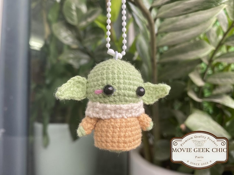 Baby Yoda Handmade Crochet Amigurumi Doll | Cute Grogu Plush | Star Wars Inspired Soft Toy | Baby Alien Stuffed Doll| Geek Gift