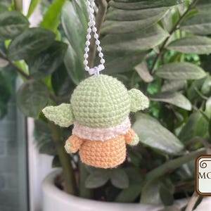 Baby Yoda Handmade Crochet Amigurumi Doll | Cute Grogu Plush | Star Wars Inspired Soft Toy | Baby Alien Stuffed Doll| Geek Gift