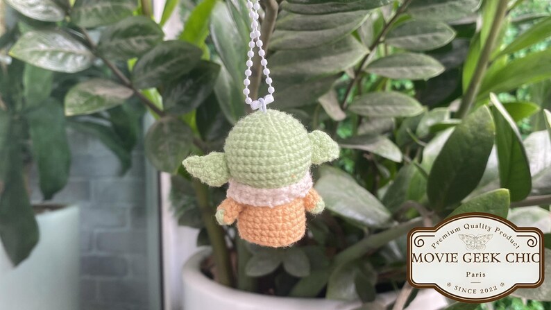 Baby Yoda Handmade Crochet Amigurumi Doll | Cute Grogu Plush | Star Wars Inspired Soft Toy | Baby Alien Stuffed Doll| Geek Gift