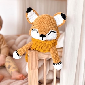 Title: Handmade Plush Fox Toy - Soft and Cuddly Fox Crochet for Kids