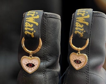 Bijoux pour Dr. Martens cœur avec œil