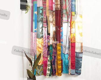 手作り卸売ロットのインドヴィンテージ古いシルクサリーマルチカラー