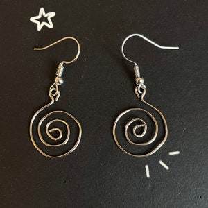 whimsical spiral earrings