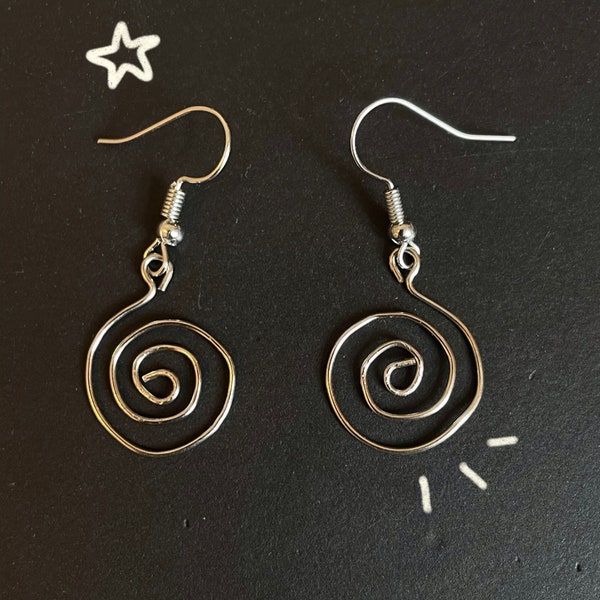 whimsical spiral earrings