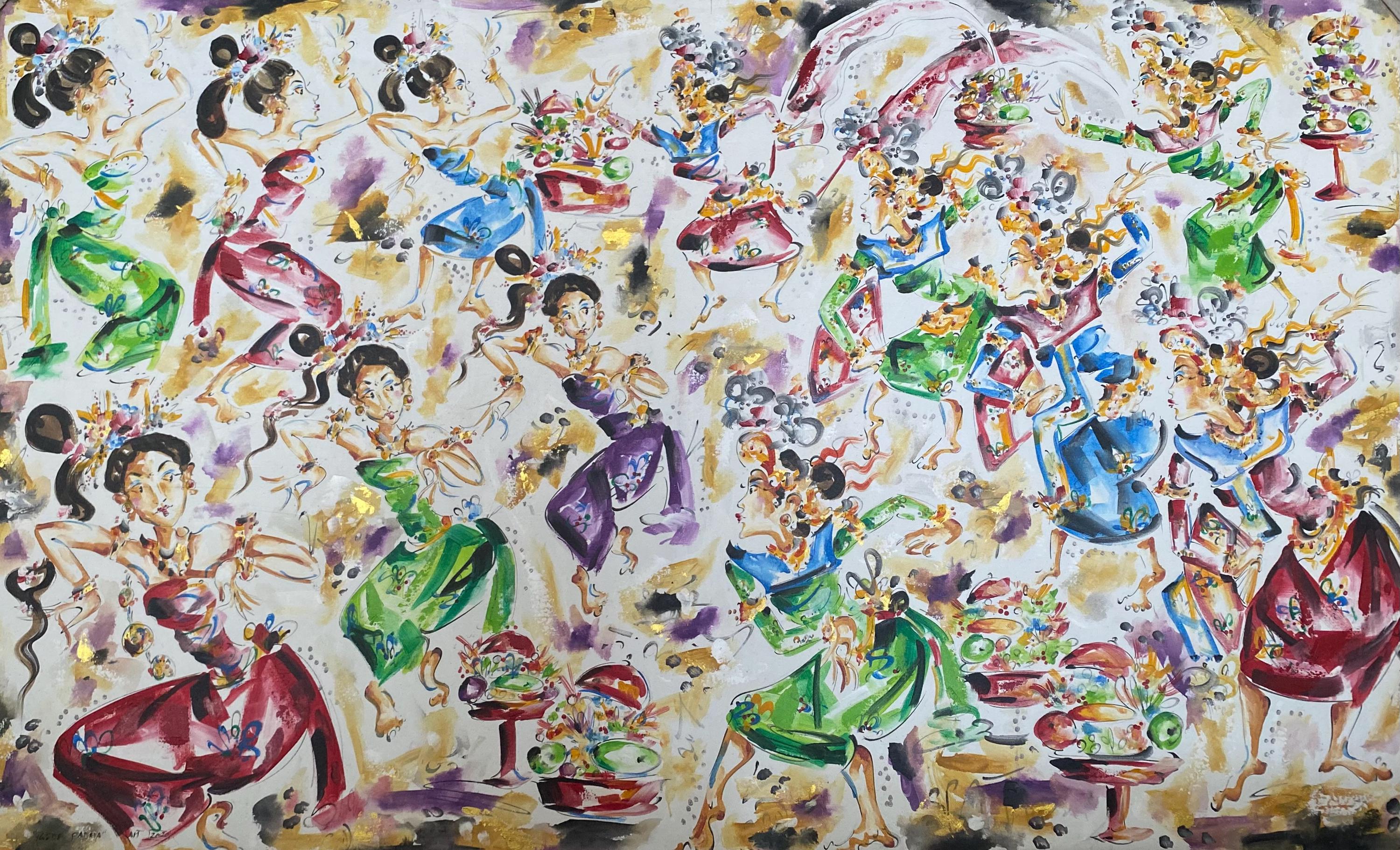 Traditional Balinese Painting, Figurative Painting, Balinese Painting, Handmade Painting, Ubud Style Painting, Original Painting, Wall Decor