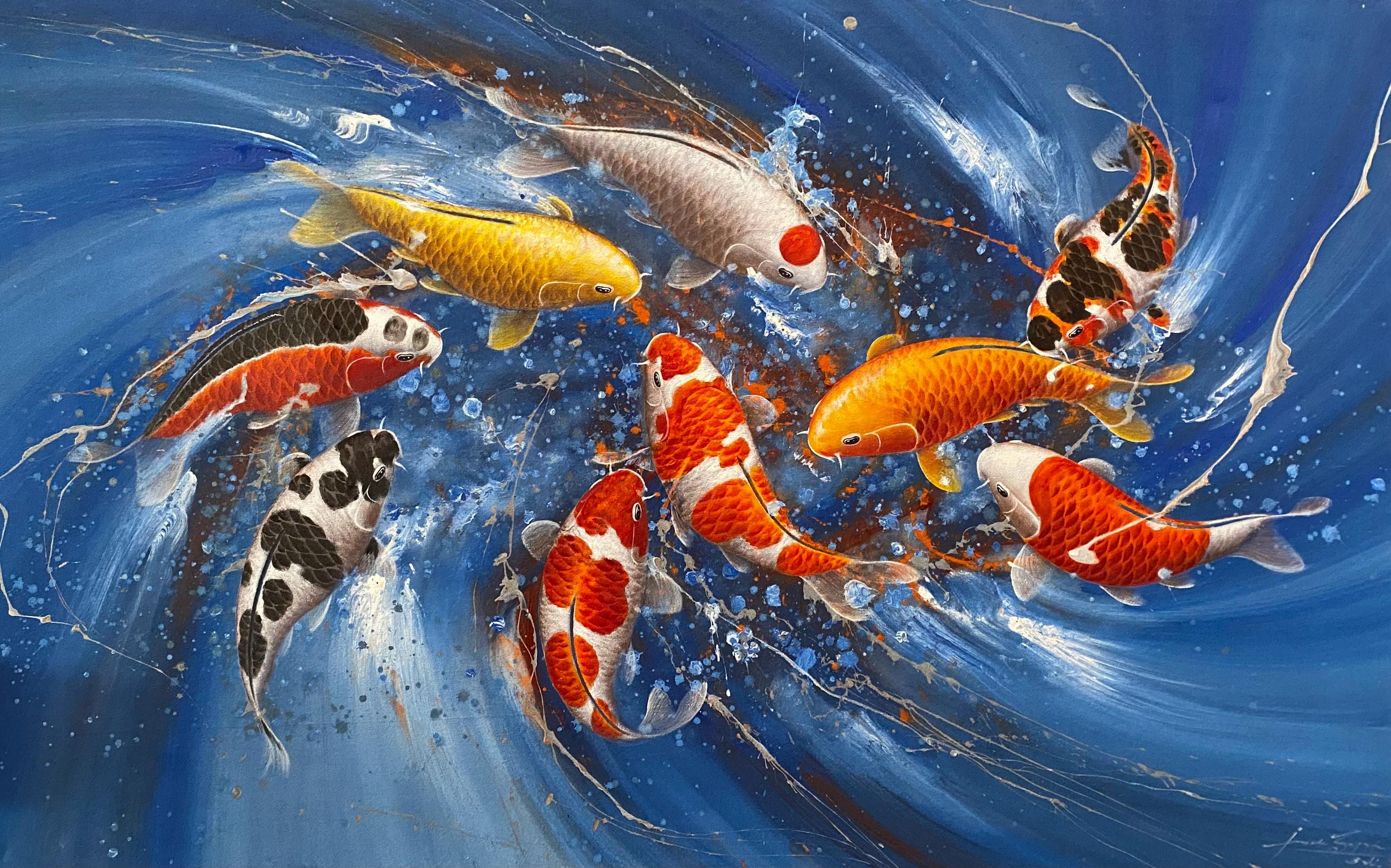 Balinese Fish Painting - Etsy