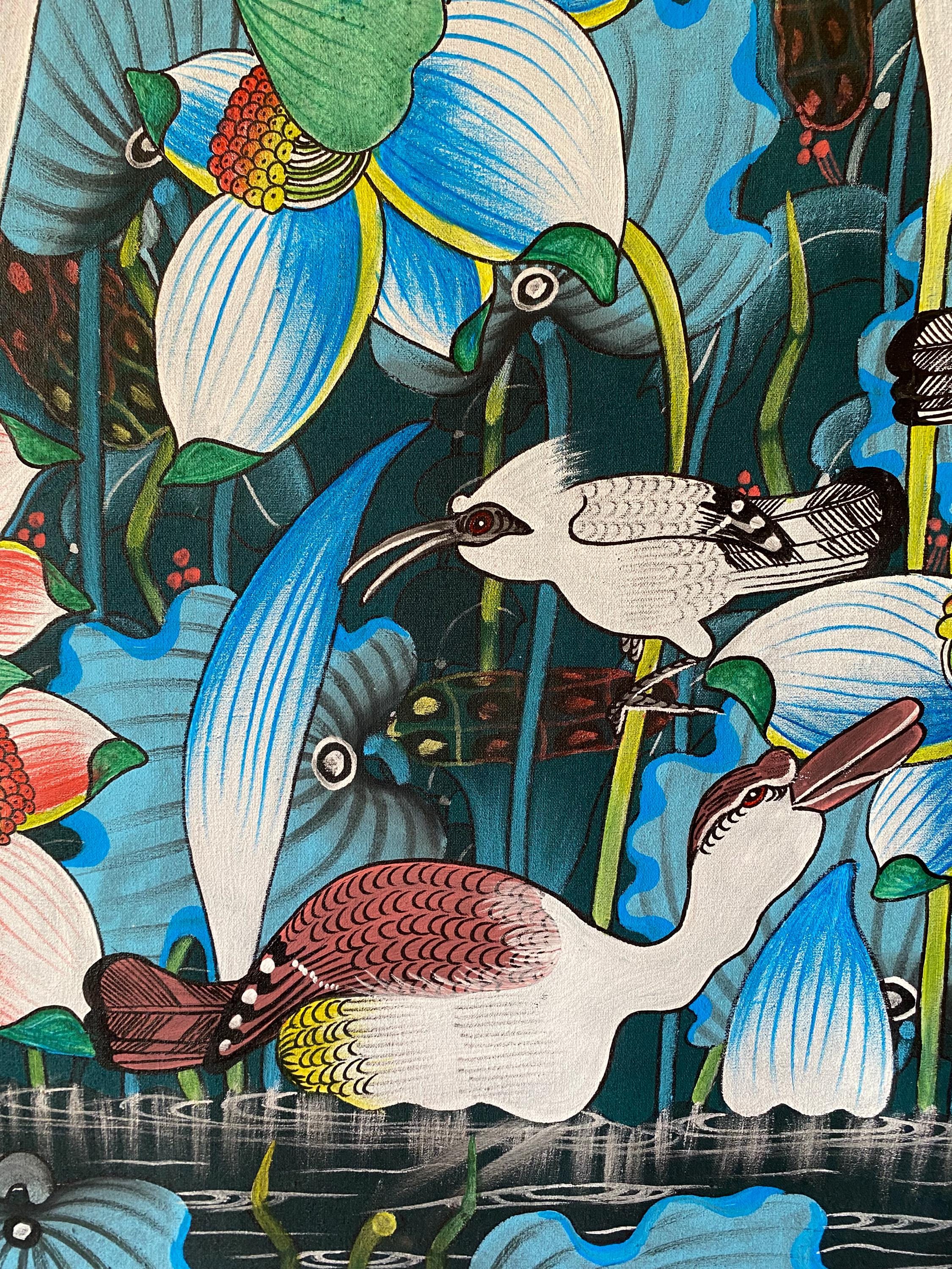 Weathervanecottages バリ絵画 鳥 楽天市場 バリ絵画 鳥の絵 小鳥
