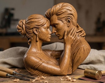 Romantic Couple Relief STL | Valentine's Day CNC 3D Print (Digital Download)