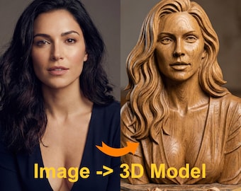 Custom 3D Bas Relief Portrait Personalized STL File (Message for Quote)