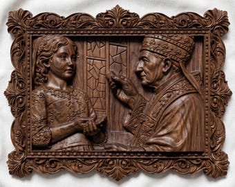 Custom First Communion Bas Relief STL | Personalized 3D Wall Art (Message for Quote)