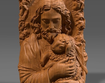 Lamb of God 3D Bas Relief STL | Christian Wall Art |Digital Download