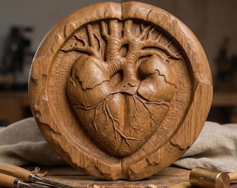 Anatomical Heart Tree of Life 3D Model | Romantic Wall Art (Digital Download)