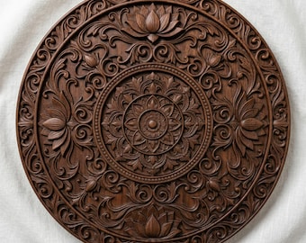 Lotus Mandala STL 3D Model | Spiritual Floral Wall Art | CNC & 3D Print | Digital Download