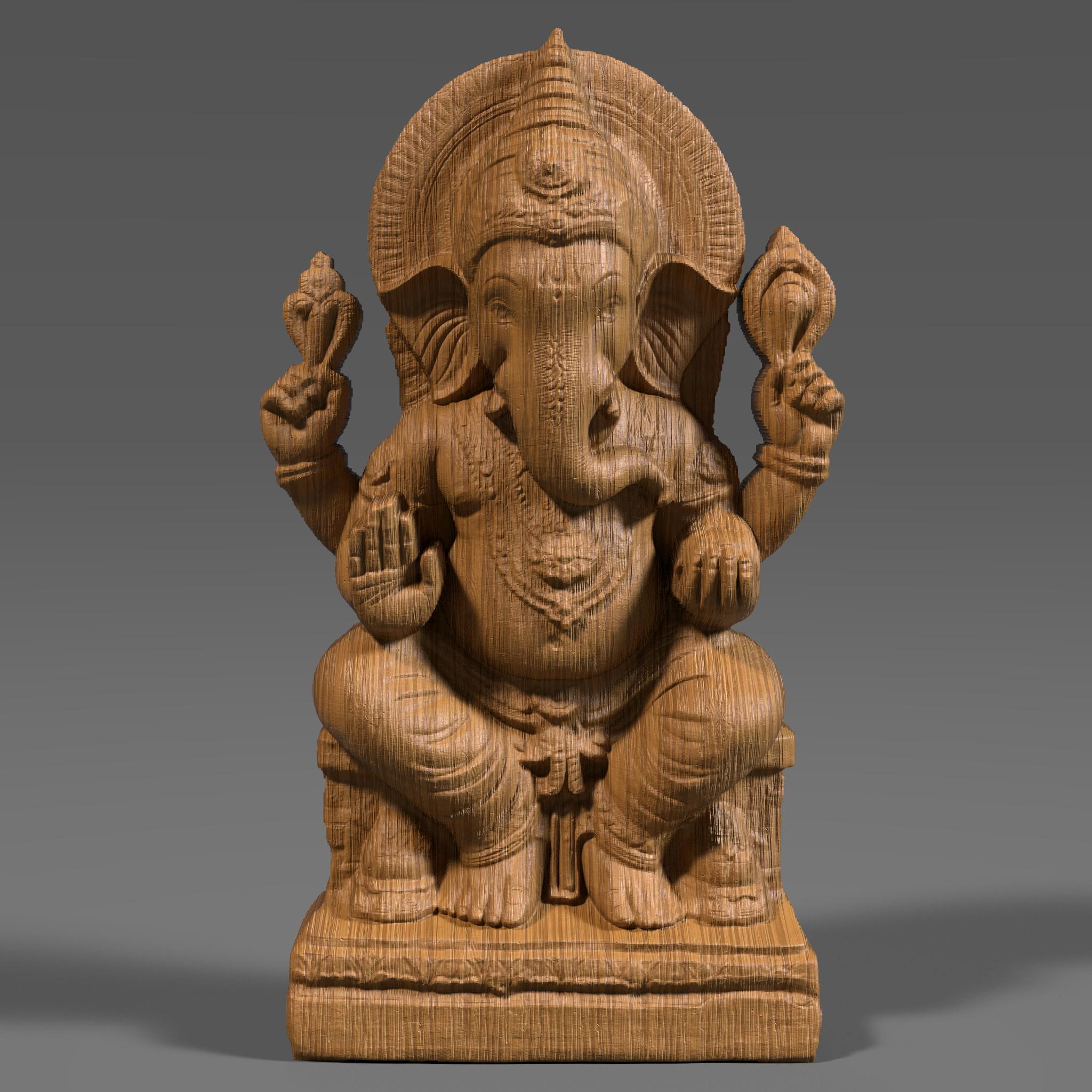 Lord Ganesha 3D STL File: Hindu God Relief for CNC, Laser, 3D Print - Etsy