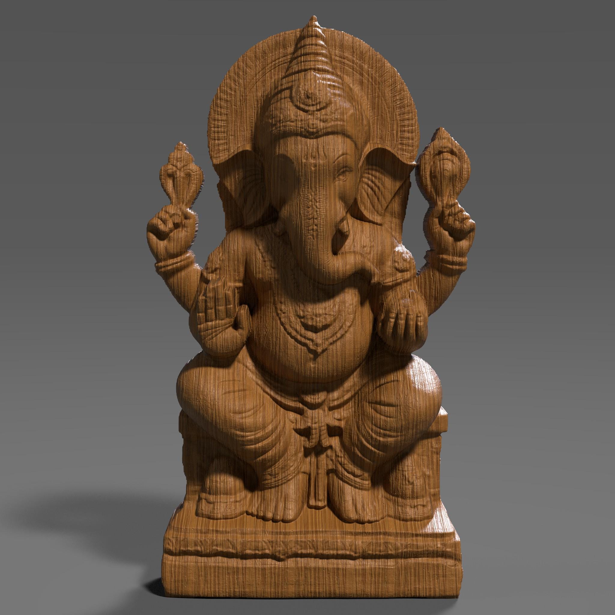 Lord Ganesha 3D STL File: Hindu God Relief for CNC, Laser, 3D Print - Etsy