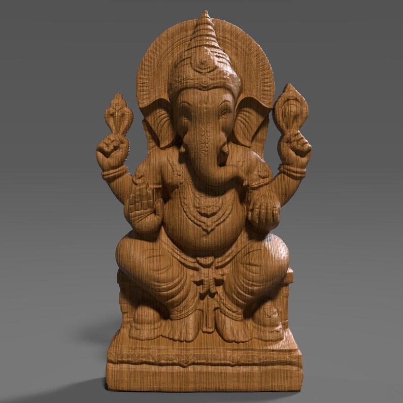 Lord Ganesha 3D STL File: Hindu God Relief for CNC, Laser, 3D Print - Etsy